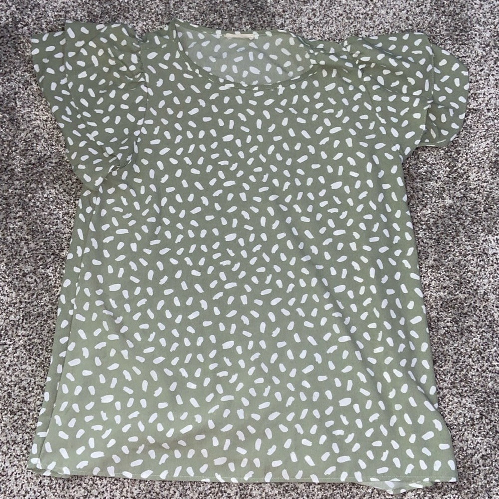 LesAmis boutique green blouse. Medium